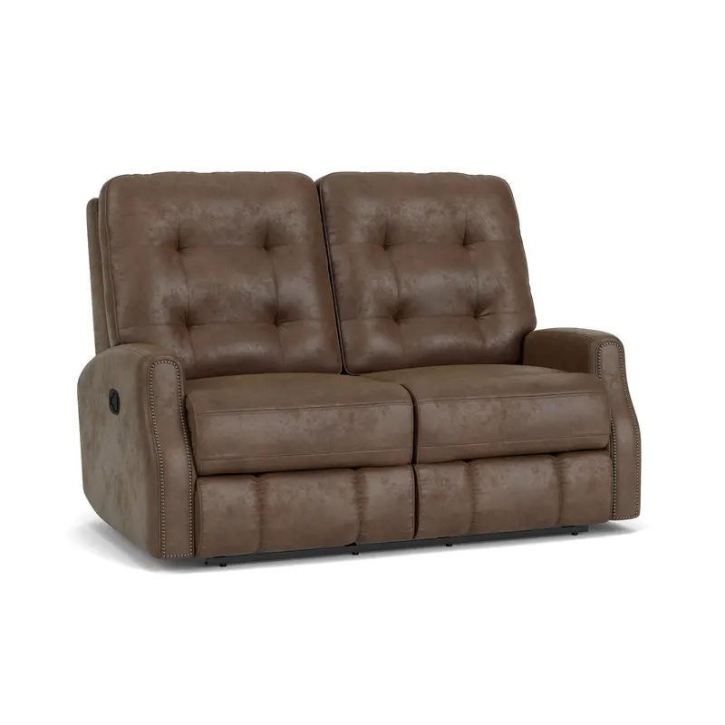 Devon Nailhead Trim Reclining Loveseat