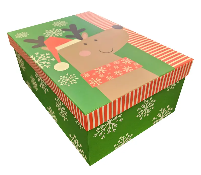 Extra-Large Reindeer-Themed Decorative Gift Box