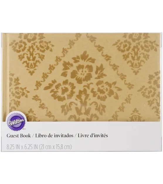 Floral Accented Kraft Guest Book