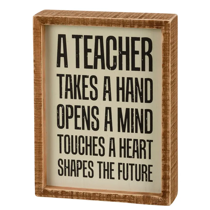 Inset Box Sign: ‘A Teacher’ Appreciation Decor