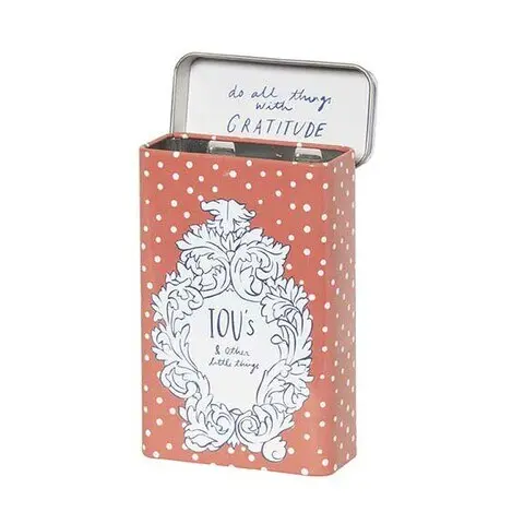 ‘IOU & Other Little Things’ Tin Set – 25 Blank Notes + Marker