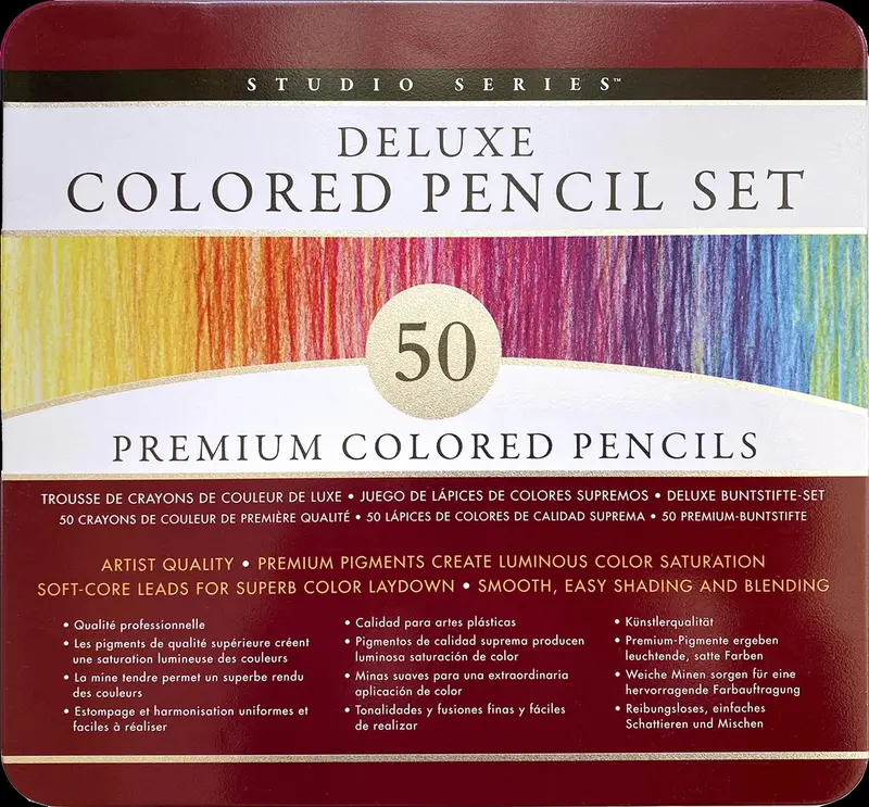 Professional 50-Piece Colored Pencil Set for Creative Projects