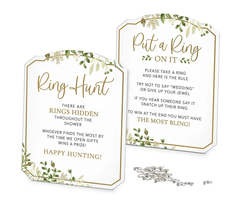 ‘Put a Ring on It’ Bridal Shower Game Kit – Includes 25 Mini Rings